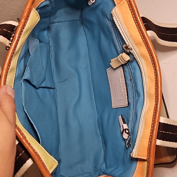 FLASH SALE!!! Authentic Coach 3 piece Watercolor Stripe Vintage Set - Picture 4 of 5